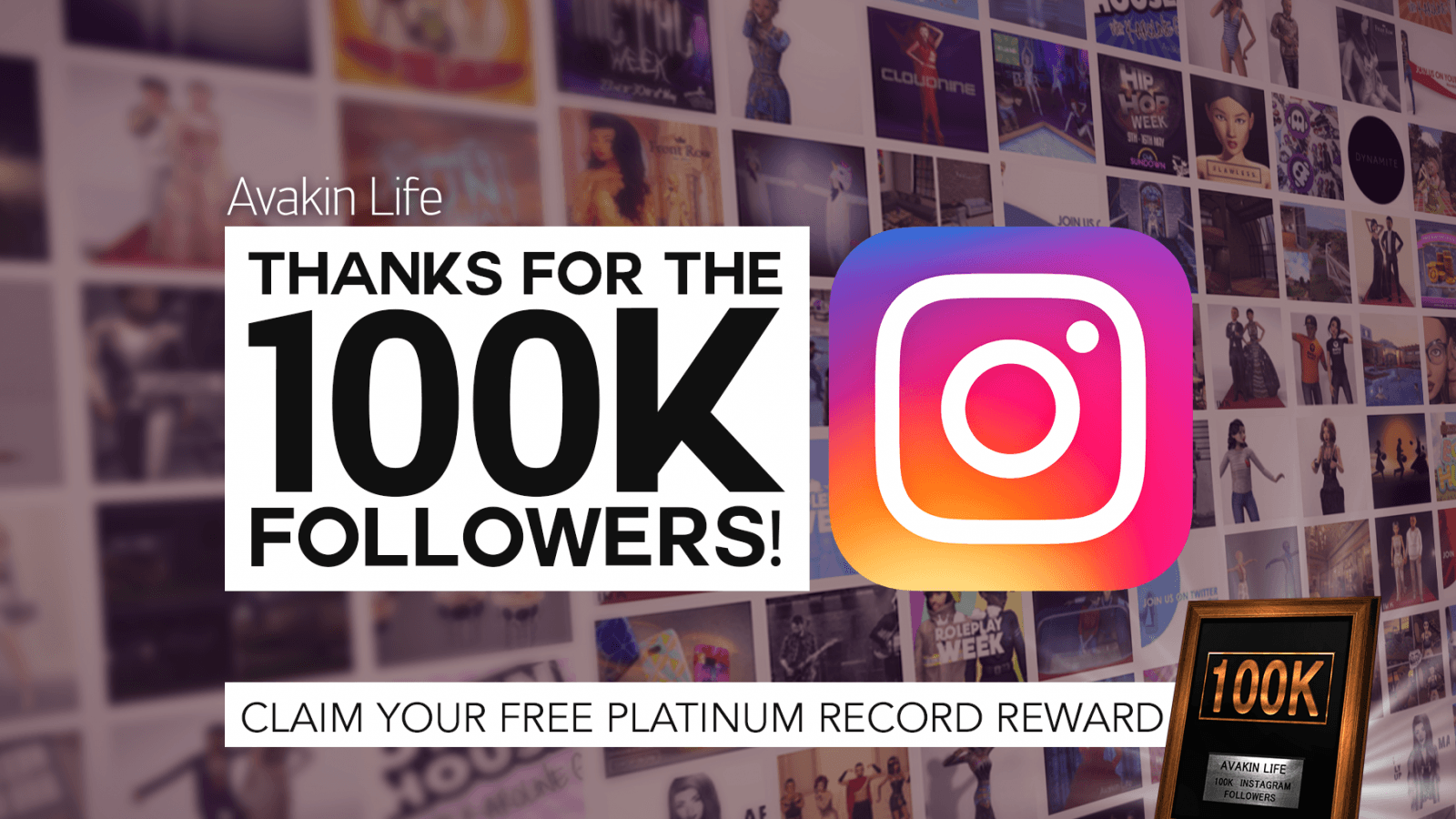 100k Instagram Followers - Avakin